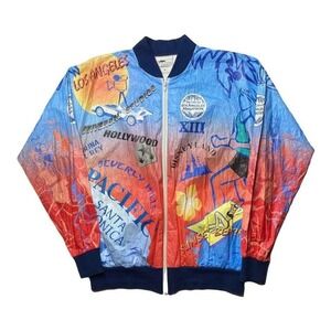 Vintage LA Los Angeles Marathon all over print running jacket - B
